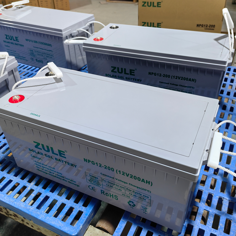 Bateria de gel solar livre de manutenção de alta eficiência e alta qualidade, preço de fábrica para energia doméstica