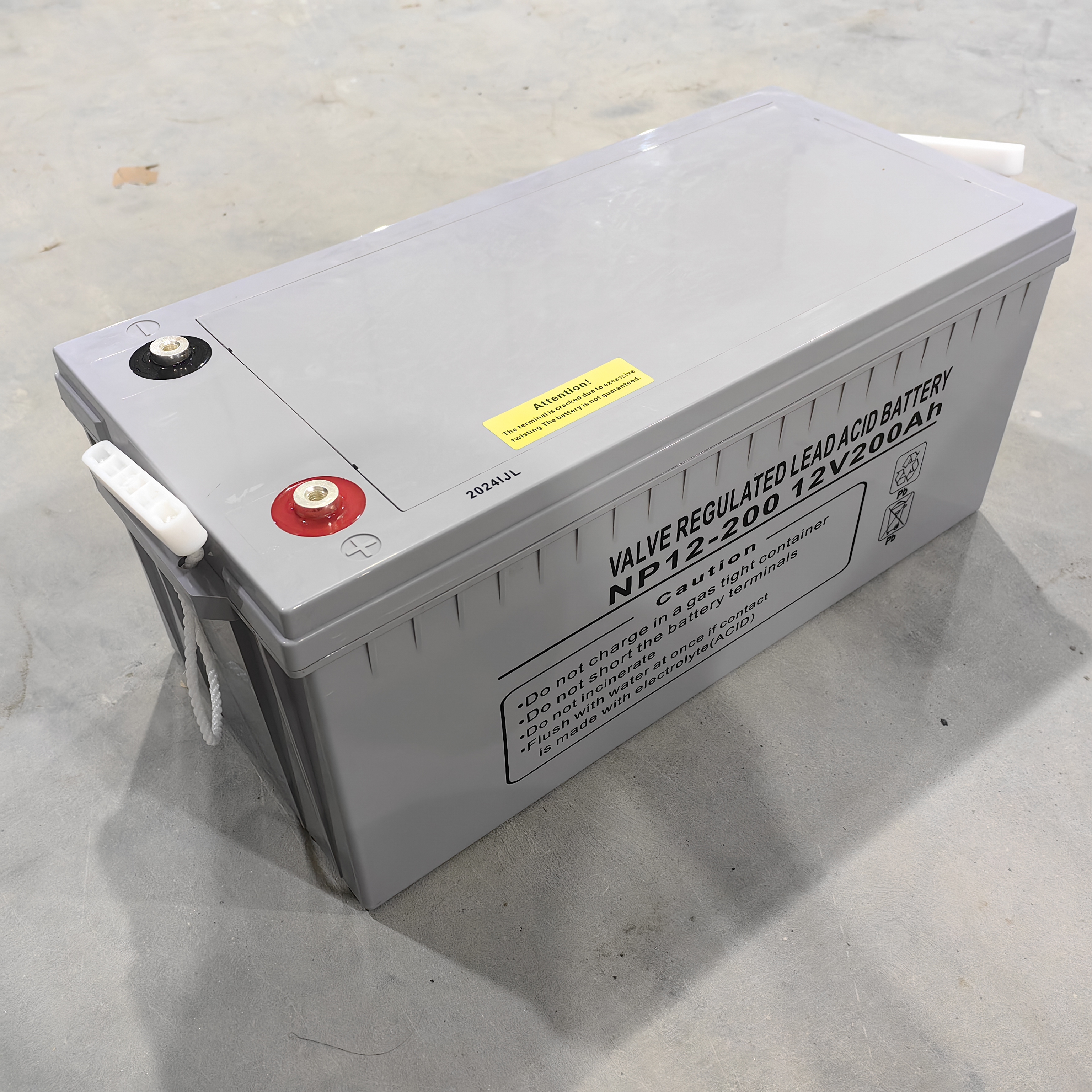 Bateria de armazenamento AGM segura e resistente a terremotos 12v200ah VRLA Baterias Sistema de armazenamento de energia doméstica
