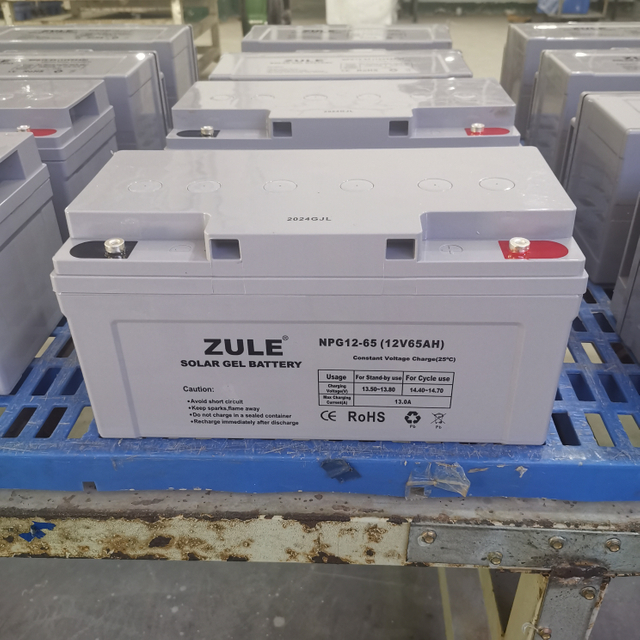 Bateria de armazenamento de energia solar de gel seguro e estável de alta qualidade 12V65Ah Bateria de ciclo profundo recarregável sem manutenção Bateria de armazenamento de energia doméstica
