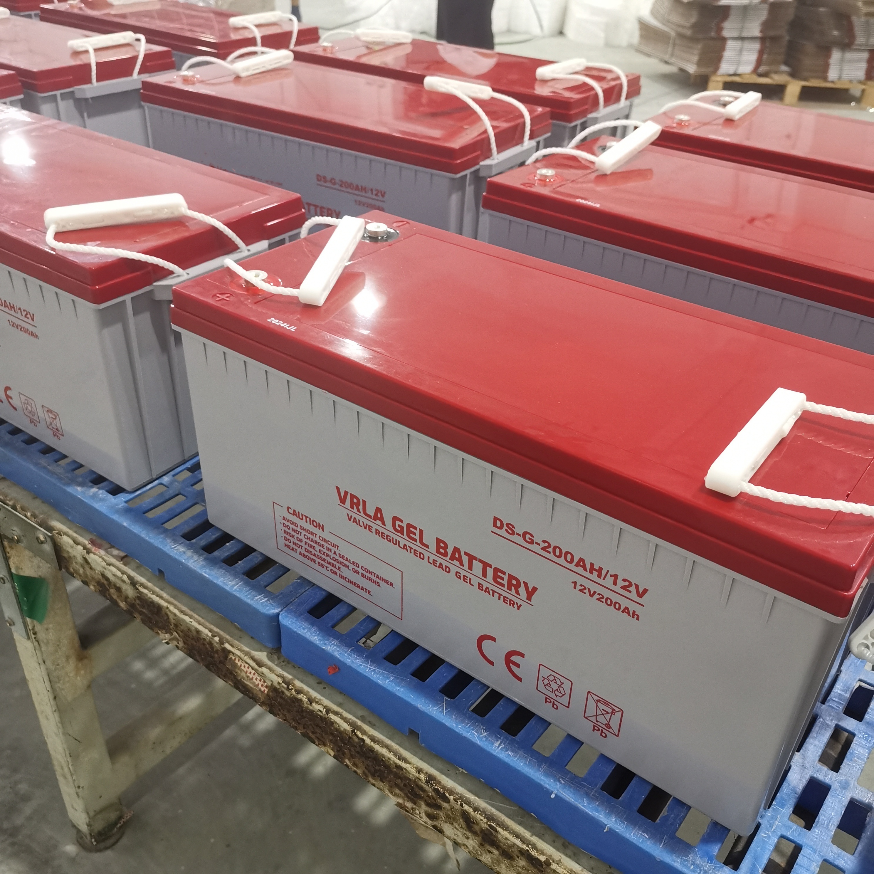 Baterias de gel de chumbo-ácido sem manutenção de alta qualidade 12v200AH para uso doméstico de eletricidade