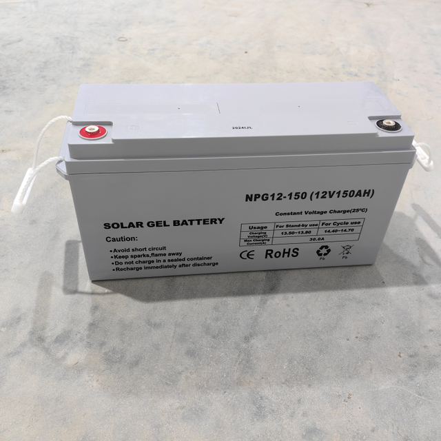 12V 150AH Bateria de chumbo-ácido regulado por válvula (VRLA) para aplicações solares fora da rede