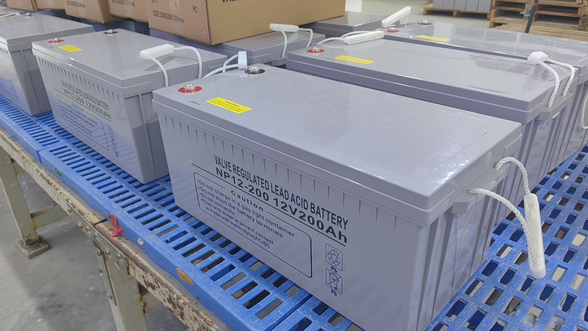 Bateria de armazenamento AGM segura e resistente a terremotos 12v200ah VRLA Baterias Sistema de armazenamento de energia doméstica