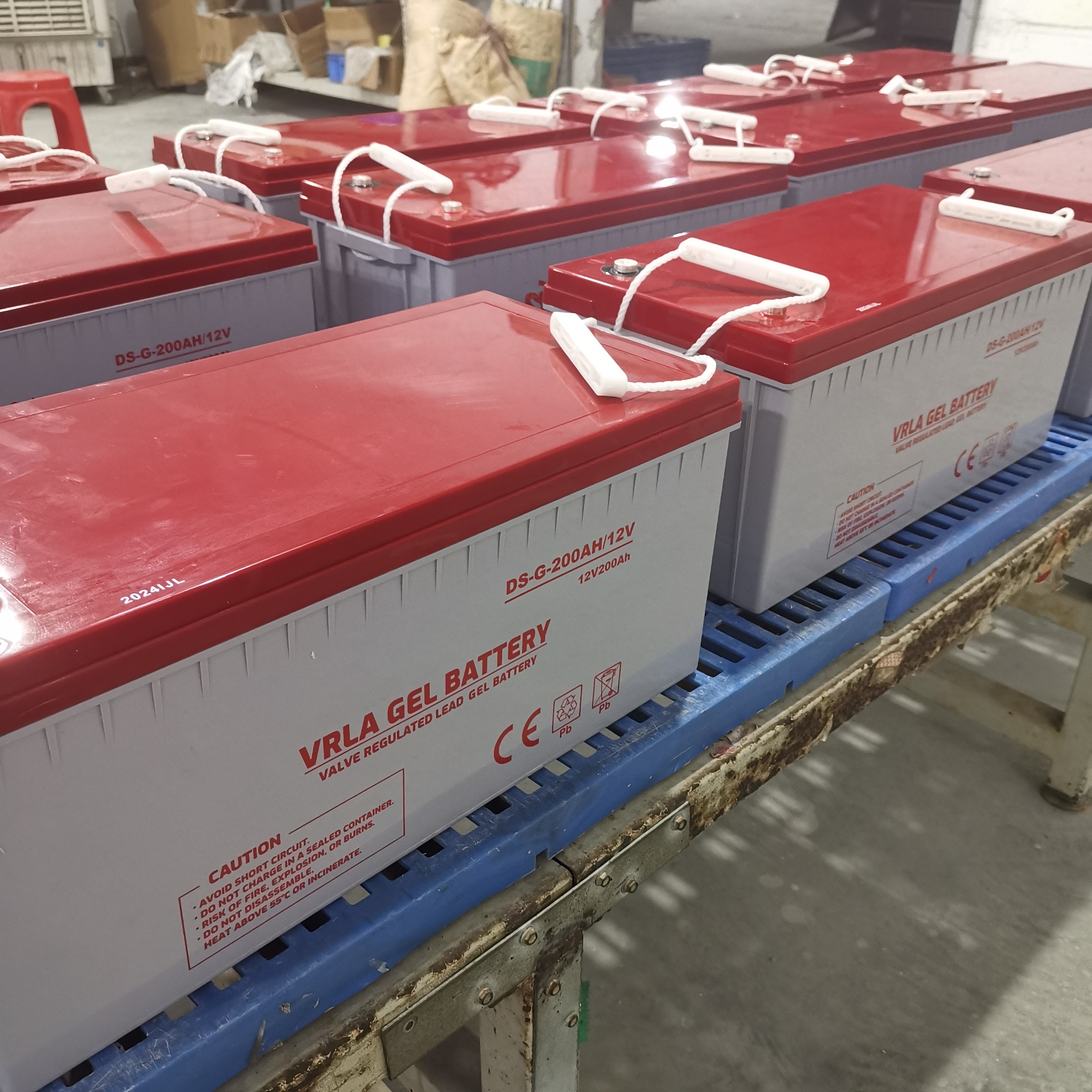 Baterias de gel de chumbo-ácido sem manutenção de alta qualidade 12v200AH para uso doméstico de eletricidade