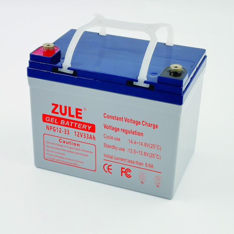 Boa qualidade Apoio para os pés 12V33Ah bateria de armazenamento de energia solar bateria de gel