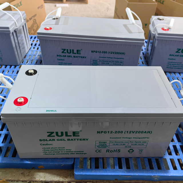 Bateria solar fotovoltaica de gel 12v200AH O sistema solar fornece baterias de armazenamento de energia fonte de alimentação doméstica