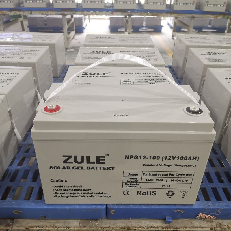 Bateria de chumbo-ácido livre de manutenção 12v100ah Bateria solar de ciclo profundo Fonte de alimentação de backup doméstica