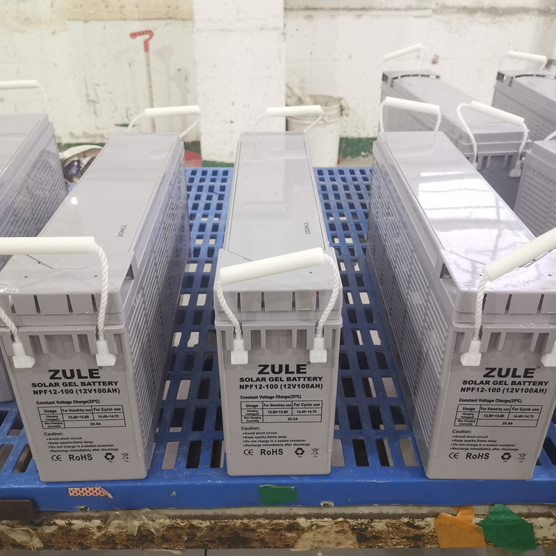 Bateria solar de armazenamento de energia de ciclo profundo 12V100AhBateria terminal frontal sem manutenção para backup