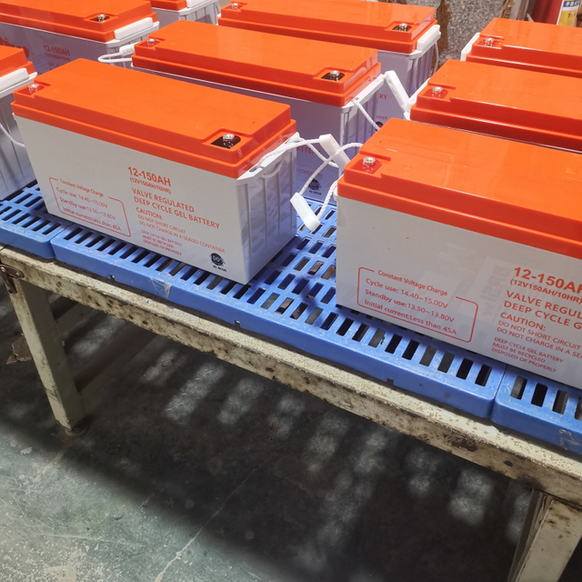 Baterias de ciclo profundo de gel solar de excelente desempenho 12V150Ah para armazenamento doméstico