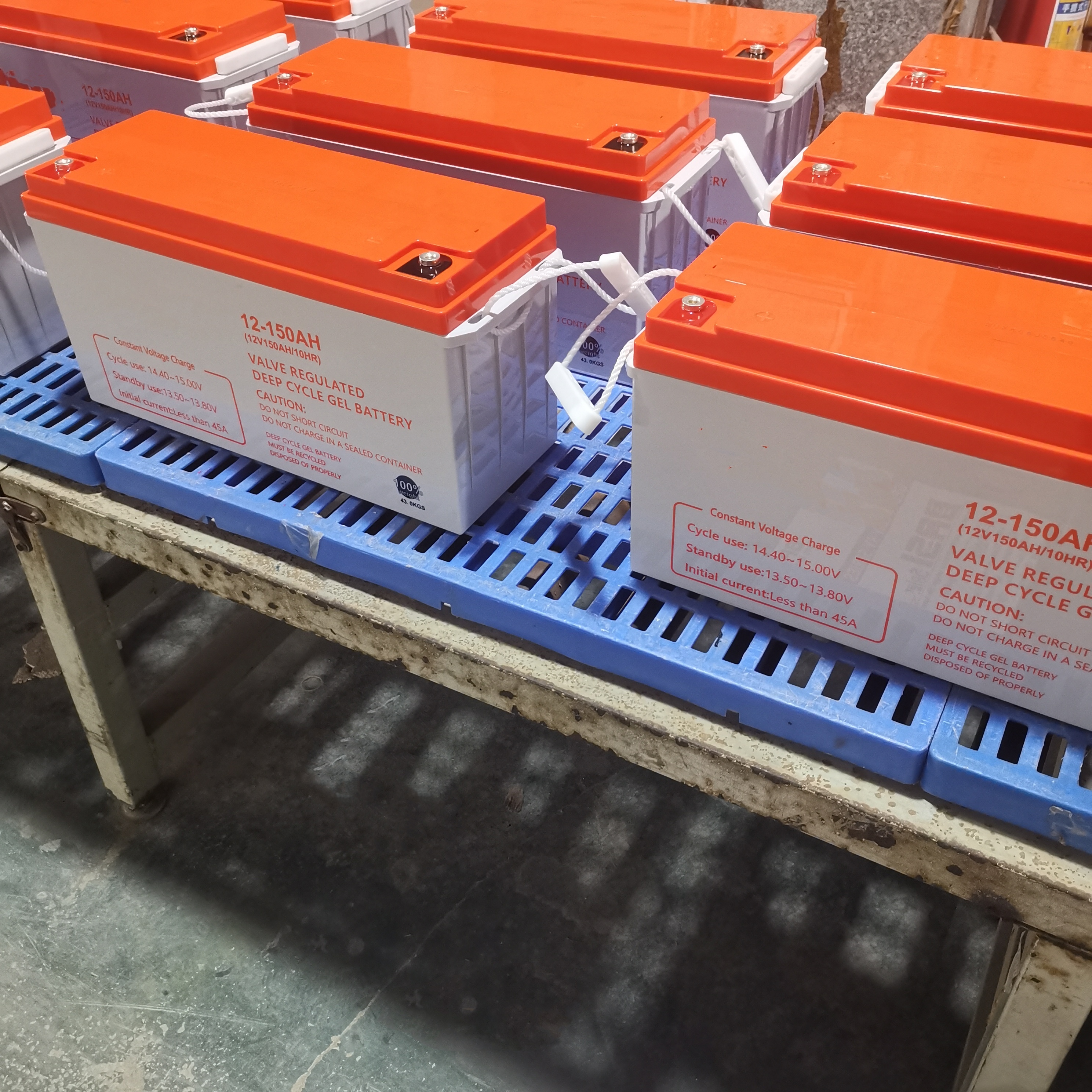 Baterias de ciclo profundo de gel solar de excelente desempenho 12V150Ah para armazenamento doméstico