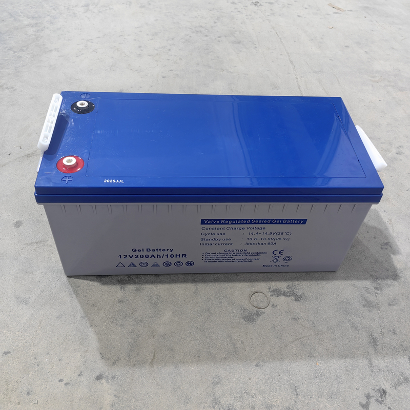 Construção áspera da resistência solar industrial da temperatura da bateria solar do gel da categoria 12V200AH para a operação áspera do ambiente da geração de energia da área remota