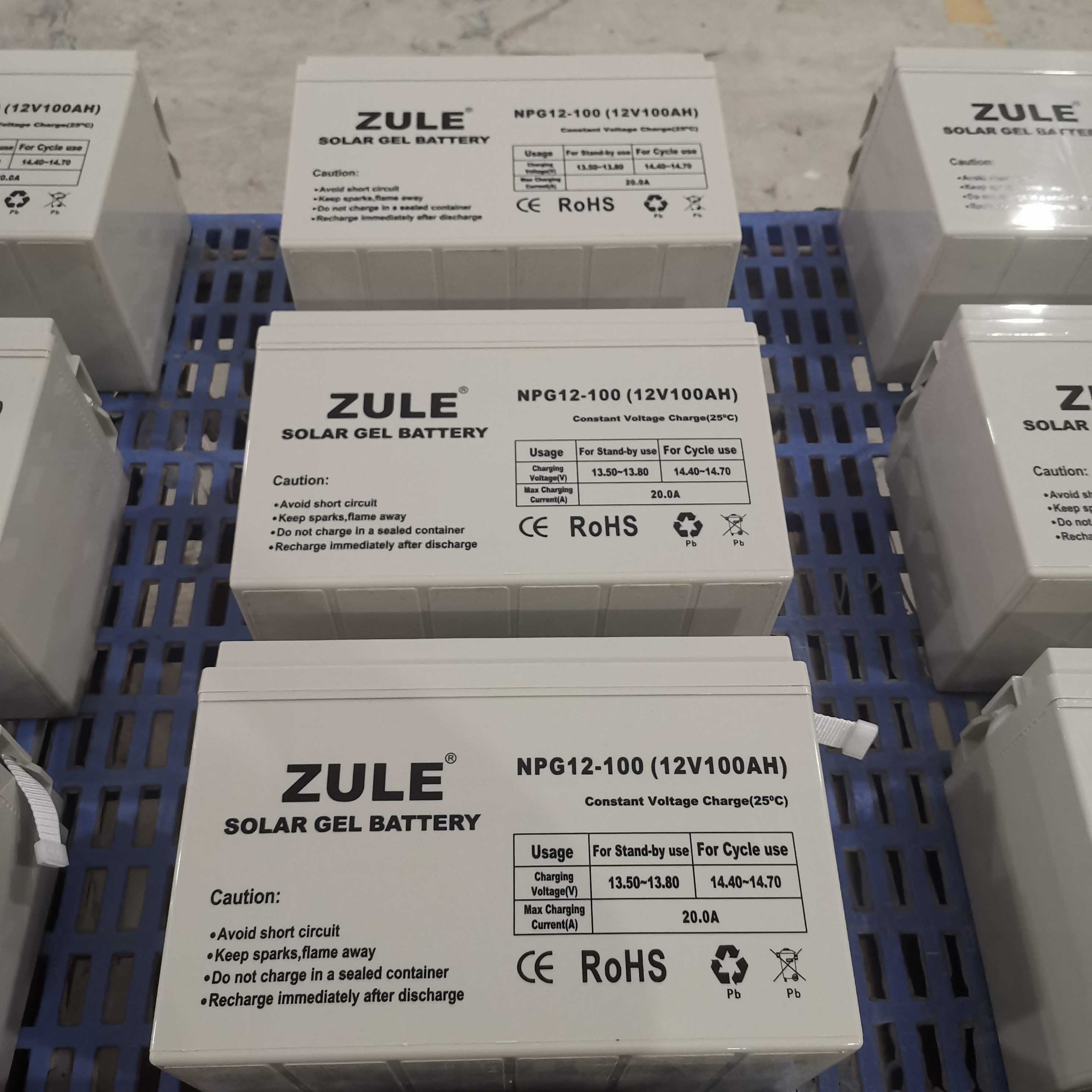 Bateria de chumbo-ácido livre de manutenção 12v100ah Bateria solar de ciclo profundo Fonte de alimentação de backup doméstica