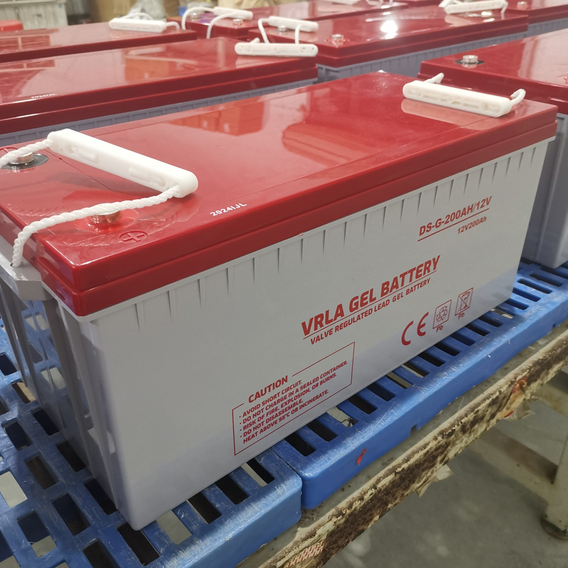 Baterias de gel de chumbo-ácido sem manutenção de alta qualidade 12v200AH para uso doméstico de eletricidade