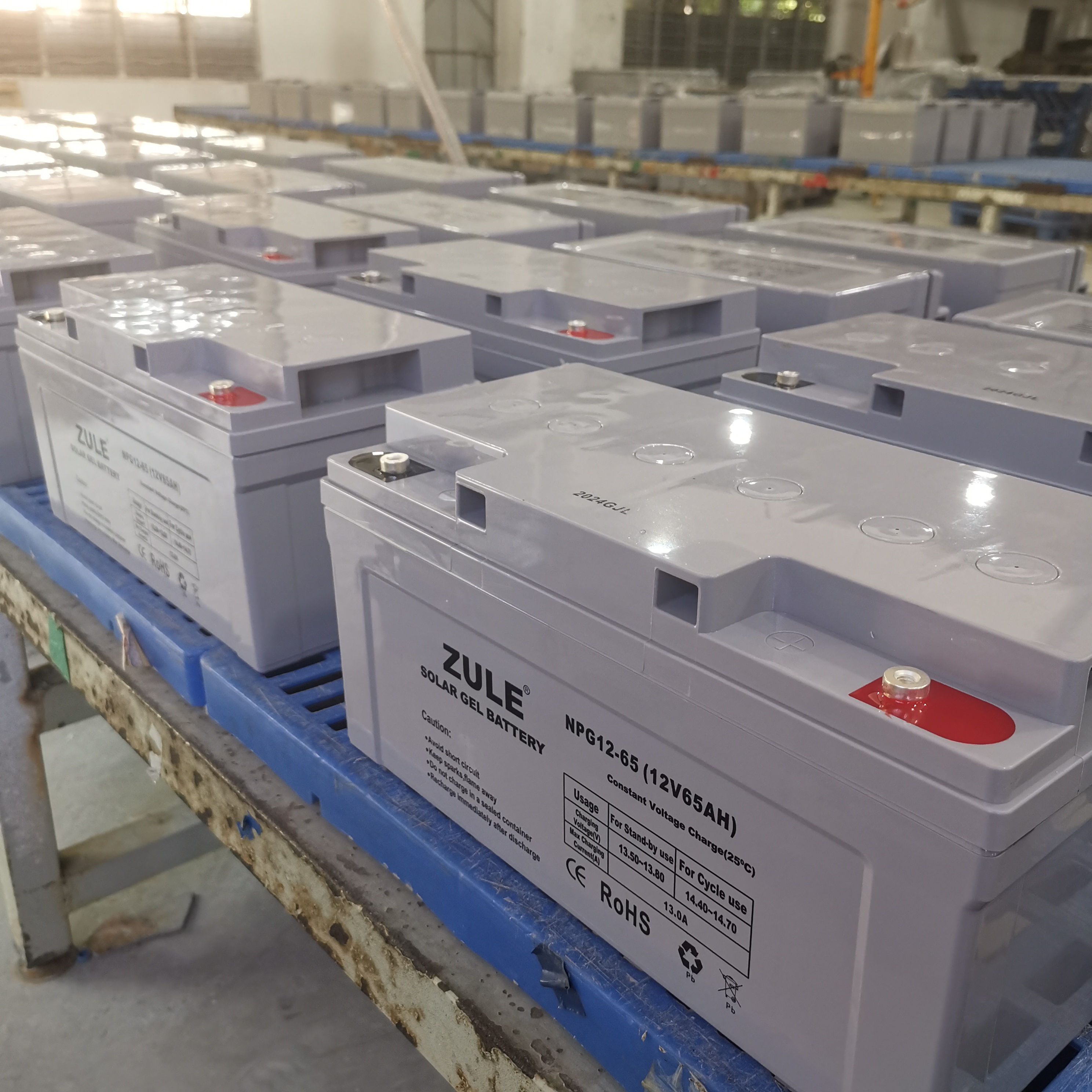12V 65AH Bateria de gel de ciclo profundo para energia solar de manutenção de sistemas de energia