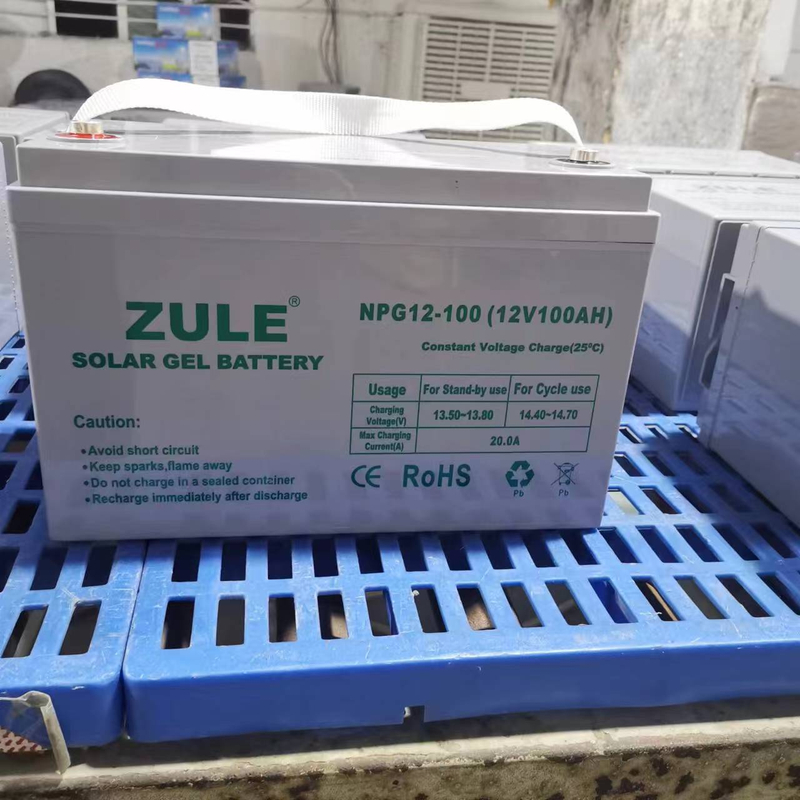 Bateria acidificada ao chumbo de carregamento solar do GEL da bateria 12v 100Ah AGM com ciclo profundo