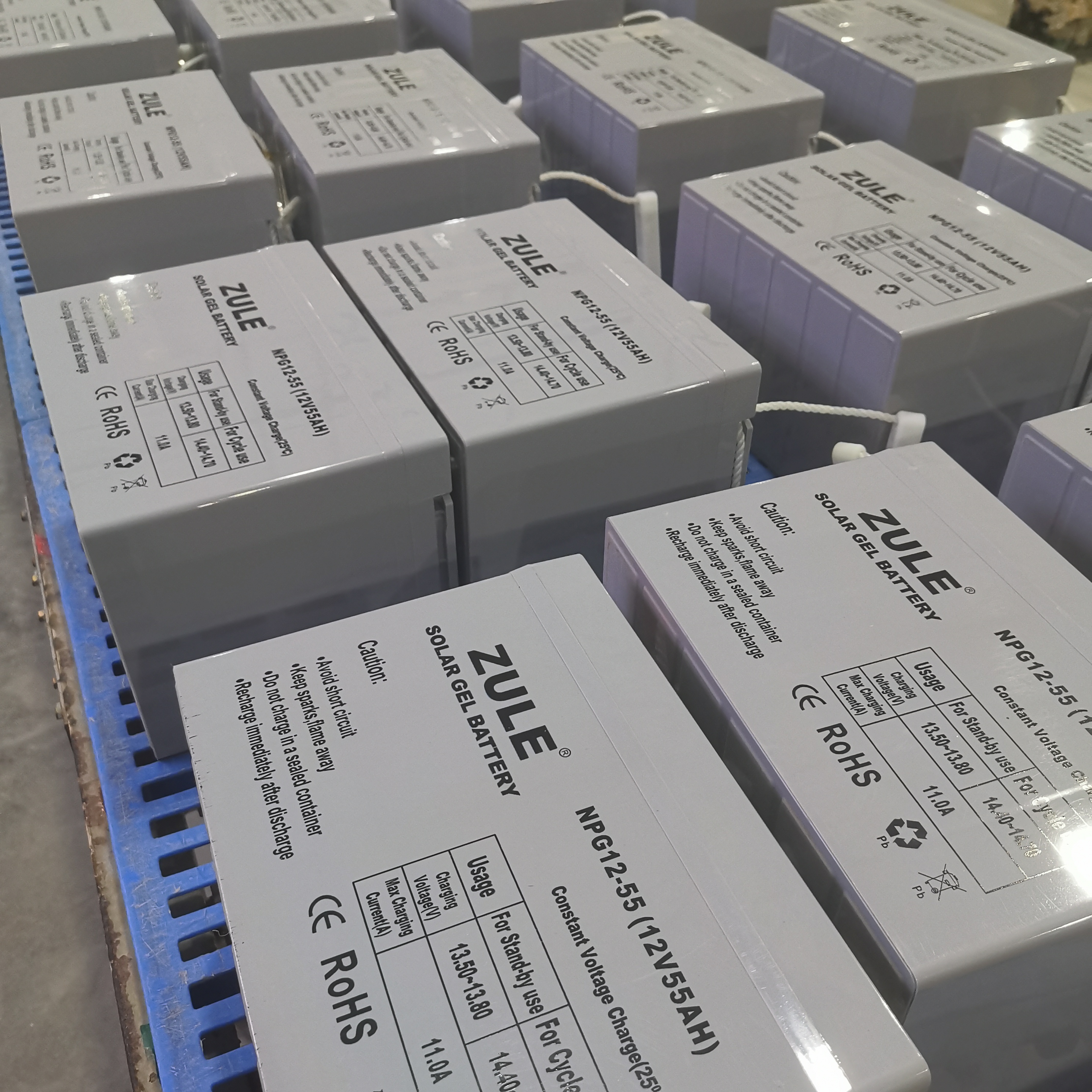 Bateria de gel solar 12V55AH ciclo profundo durável RV/armazenamento de energia fotovoltaica /fonte de alimentação de backup UPS