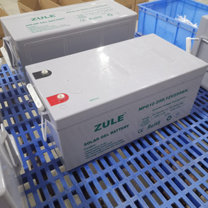 Fonte de fábrica de baterias de gel solar, ciclo profundo 12V 250AH, terminais personalizados, boas-vindas OEM, certificação de exportação