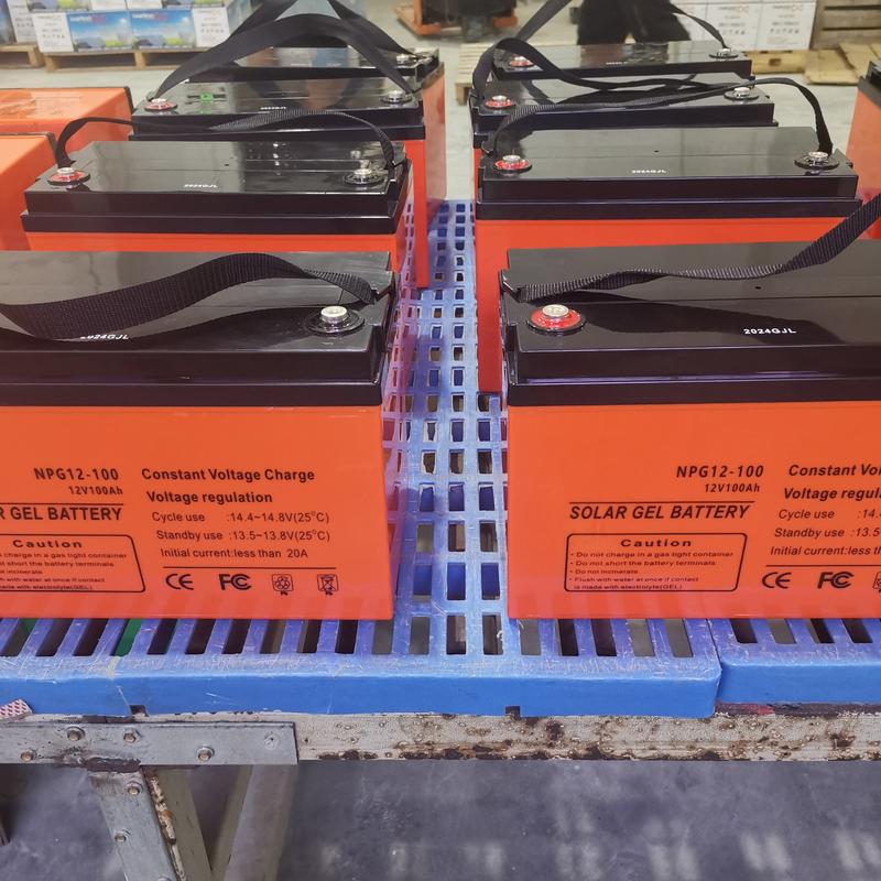 Bateria de poupança solar de alta eficiência 12v100ah bateria recarregável de gel de chumbo-ácido para fonte de alimentação doméstica