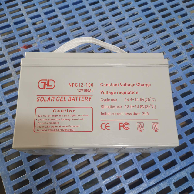 Excelente desempenho de segurança Bateria Solar Vrla 12v100ah Bateria de gel solar recarregável