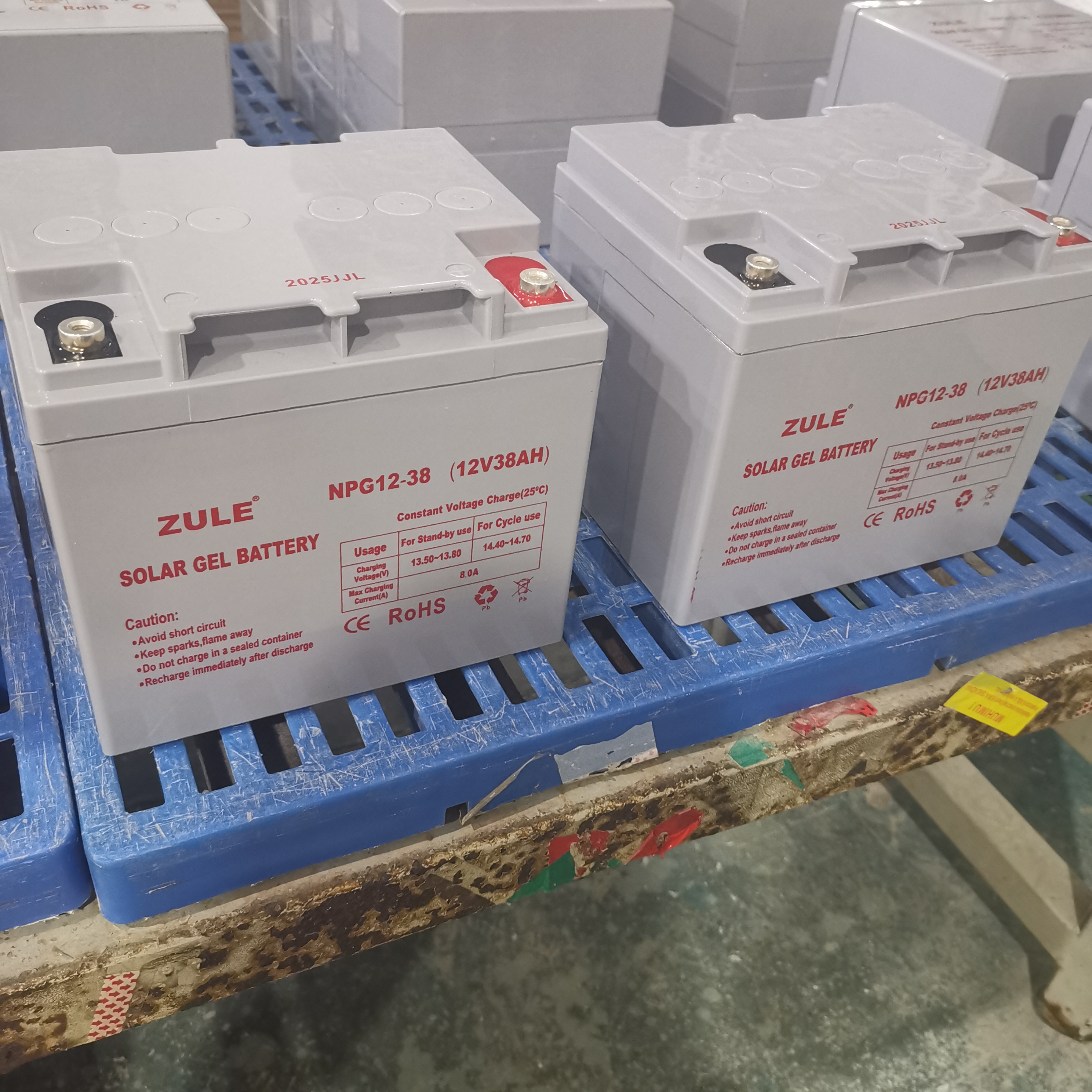 12V 38AH Bateria de gel solar - Bateria de AGM VRLA de ciclo profundo para sistema de energia solar, energia eólica, UPS e aplicações fora da rede
