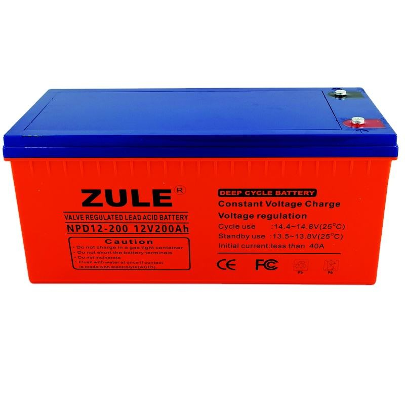 Bateria solar de gel de bateria de ciclo profundo durável econômica 12v200ah