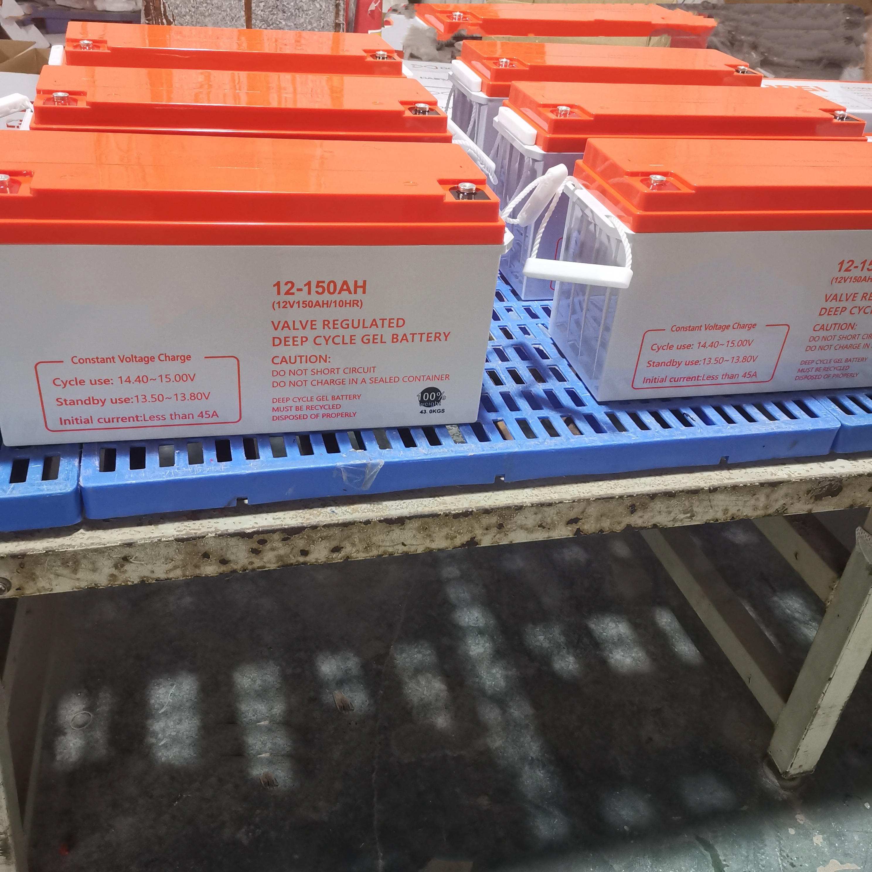Baterias de ciclo profundo de gel solar de excelente desempenho 12V150Ah para armazenamento doméstico