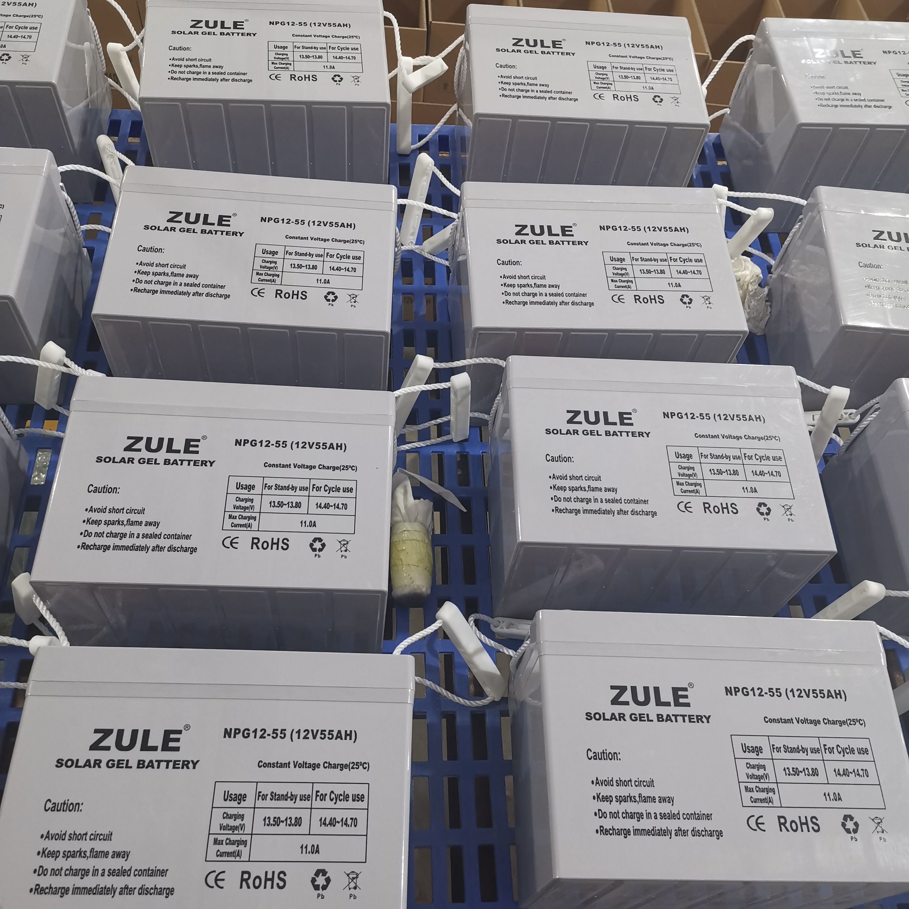 Bateria de gel solar 12V55AH ciclo profundo durável RV/armazenamento de energia fotovoltaica /fonte de alimentação de backup UPS