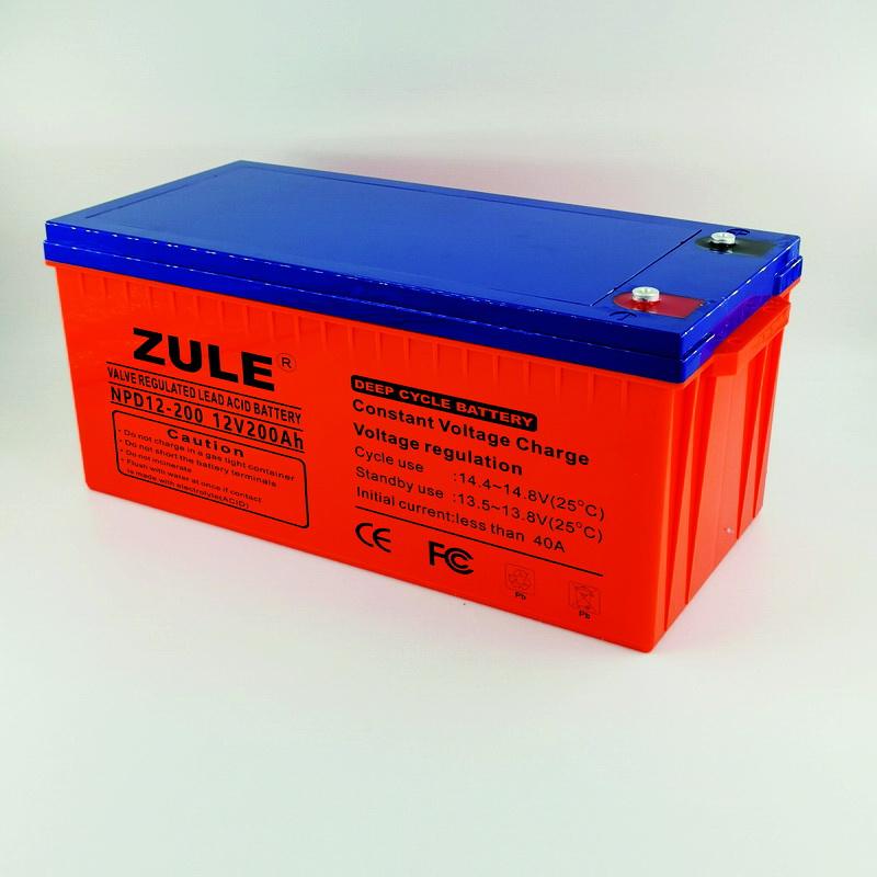 Bateria solar de gel de bateria de ciclo profundo durável econômica 12v200ah