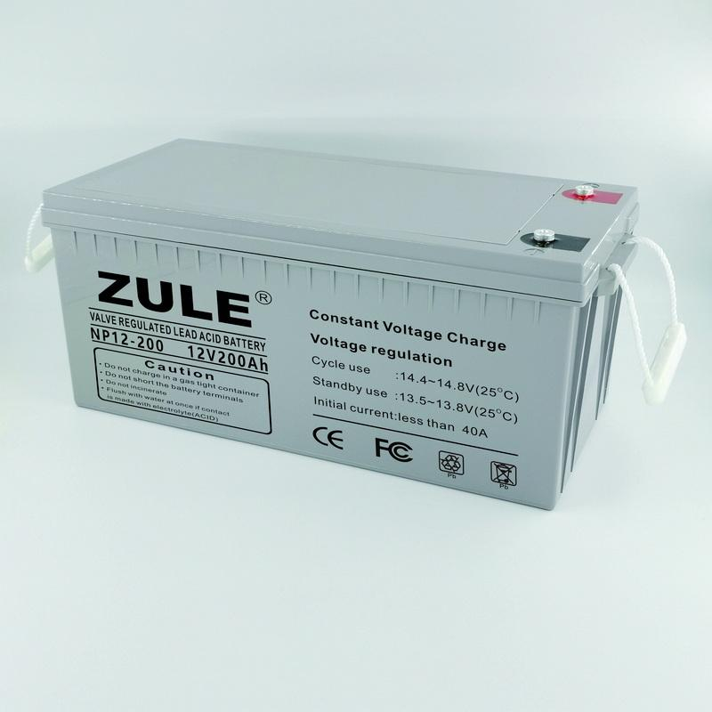 Bateria de armazenamento solar sem manutenção de engenharia fotovoltaica 12V200AHUPS Fabricante de bateria do sistema