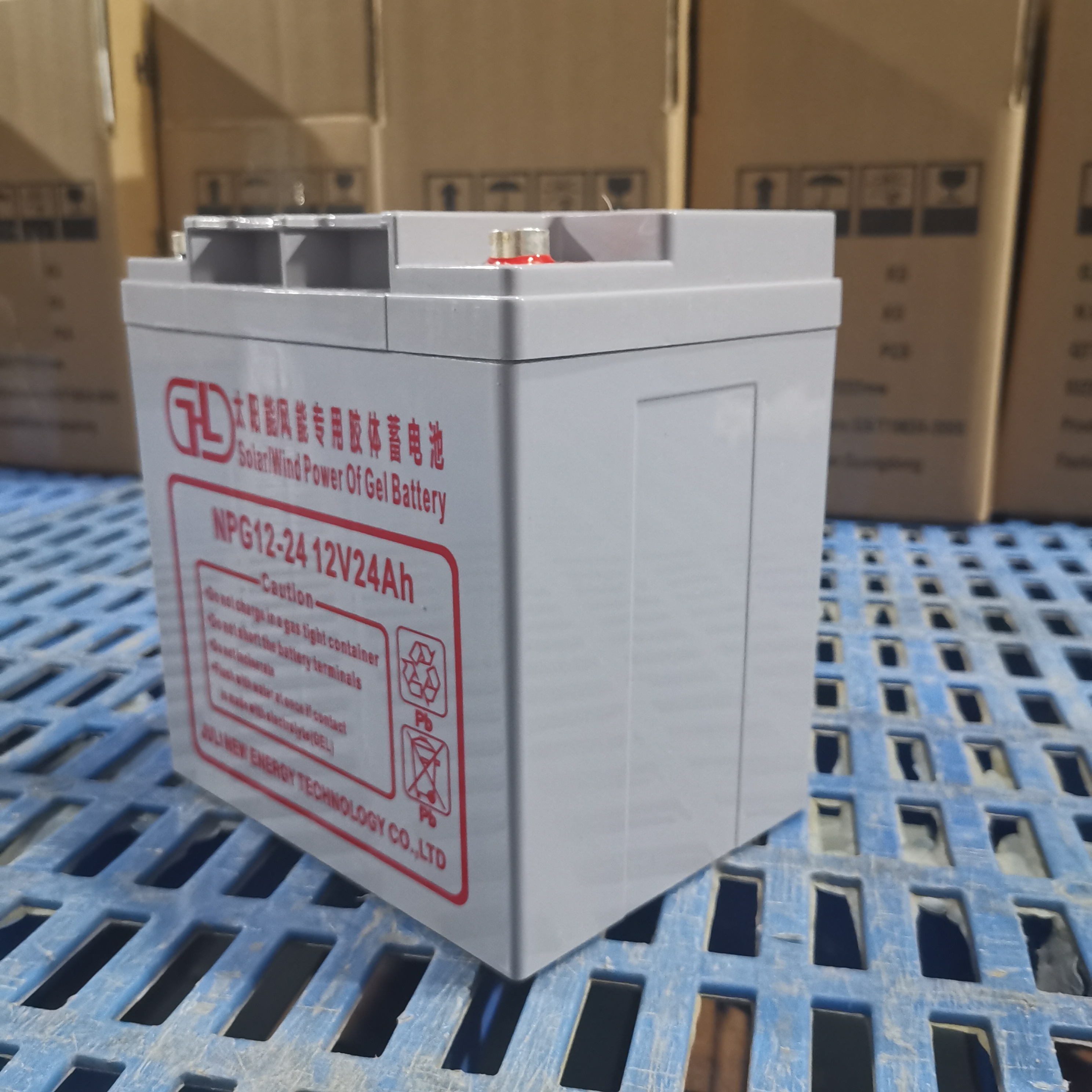 Bateria solar de gel de alta qualidade 12V24Ah Bateria de armazenamento de energia Sistema fotovoltaico Sistema de fonte de alimentação doméstica Bateria de longa vida segura e estável