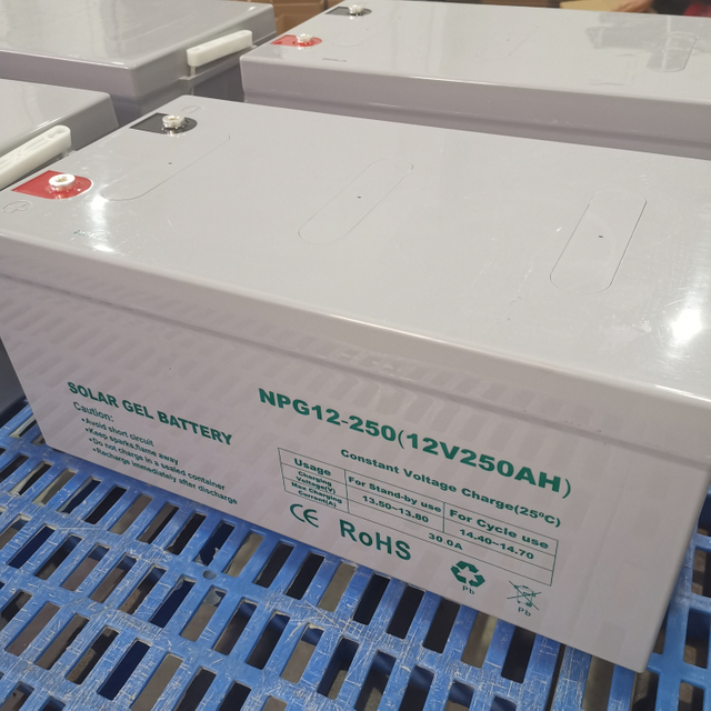 Bateria de armazenamento de energia em gel selado de alta segurança 12v250AH com proteção contra vazamento e explosão para backup de sala de TI