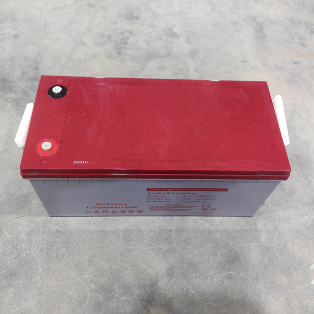 Bateria de gel solar de fábrica na China 12V200Ah - bateria de ácido-chumbo de ciclo profundo para sistema fora da rede, embalagem personalizada