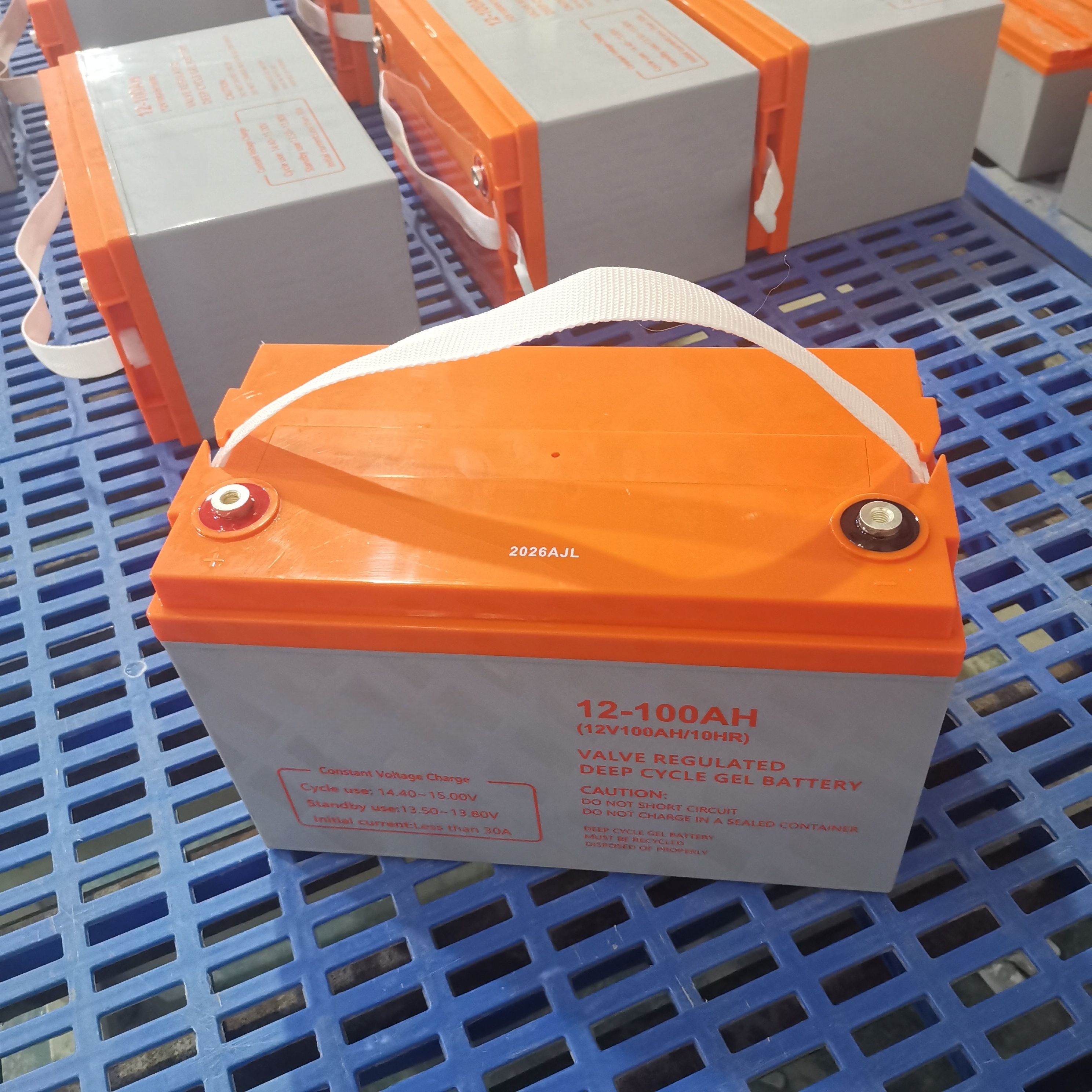 Bateria de gel 12V100AH ​​de alto desempenho para sistema híbrido de vento solar - Ciclo profundo sem manutenção Suporte OEM/ODM com MSDS