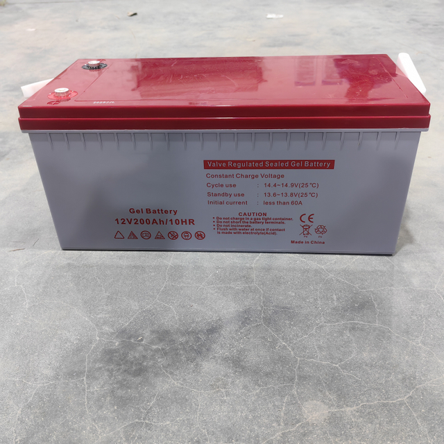 Bateria solar de gel de ciclo profundo 12V 200AH - ácido-chumbo selado de longa vida para armazenamento de painel solar, fabricante direto da fábrica, serviço OEM personalizado disponível com CE